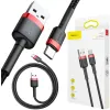 KABEL USB-A / USB-C Baseus Cafule CATKLF-A91 50cm 3A QC 3.0 CZARNO-CZERWONY W OPLOCIE