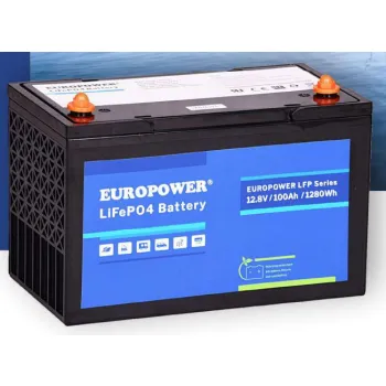 Akumulator LiFePO4 EUROPOWER serii LFP 12,8V 100Ah (Żywotność >2000 cykli)