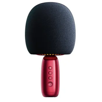 Joyroom mikrofon bezprzewodowy do karaoke z głośnikiem Bluetooth 5.0 2500mAh czerwony JR-K3 red