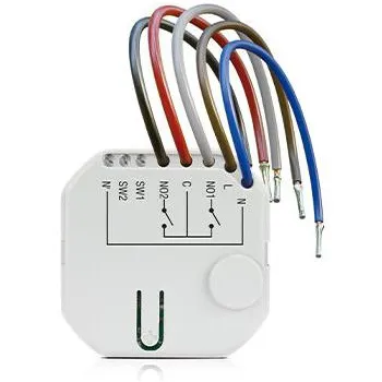 SATEL BE WAVE Bezprzewodowy dwukanałowy sterownik 230 V AC, dopuszkowy Smart CH Relay ASW-210 ABAX2