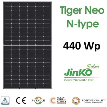 Moduł panel PV czarna rama N-TYPE 440W Jinko JKM440N-54HL4R-V 1762x1134x30mm