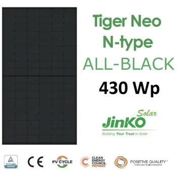 Moduł panel PV full black N-TYPE 430W Jinko JKM430N-54HL4R-B 1762x1134x30mm