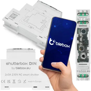 BLEBOX shutterbox DIN - STERONIK ROLETOWY NA SZYNĘ DIN