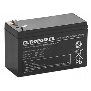Akumulator AGM EUROPOWER serii EV 12V 8Ah/C10 (Żywotność 6-9 lat) T1