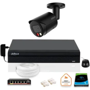 Zestaw monitoringu IP DAHUA kamera IPC-HFW2849S-S-IL-0280B-BLACK 8MPX