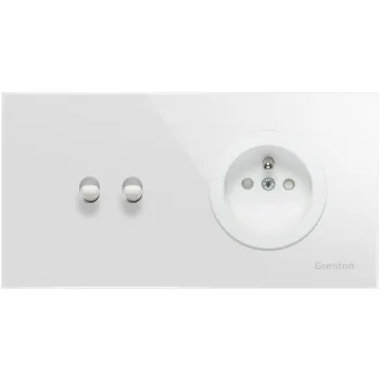 Gniadko typ F SOCKET+SWITCH biały Grenton