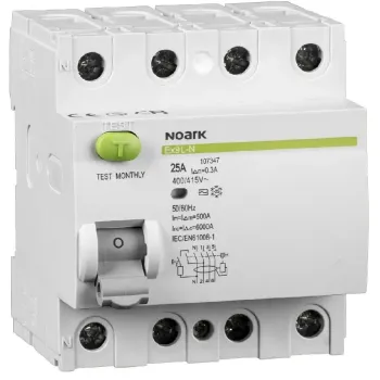 WYŁĄCZNIK RÓŻNICOWOPRĄDOWY, 6 KA, 40A, 30MA, 4P TYP AC EX9L-N Noark 108332