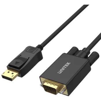 Adapter Unitek DisplayPort na VGA, kabel 1,8m