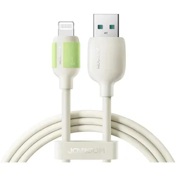 Kabel Joyroom S-A53 3A USB-A - Lightning z fluorescencyjną końcówką 1,2 m - beżowy