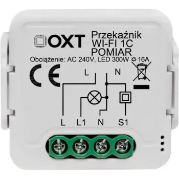 Moduł OXT przekaźnik 1 obwód pomiar 16A WIFI TUYA