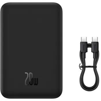 Powerbank Baseus Magnetic Mini PPCX150001 20000mAh 20W PD ŁADOWANIE INDUKCYJNE Qi USB-C KABEL USB-C