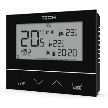 Przewodowy dwustanowy regulator pokojowy czarny ST-292v3 Tech sterowniki