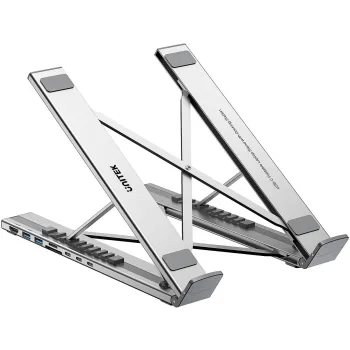 Unitek Podstawka regulowana pod laptop z hubem/HDMI/PD/SD