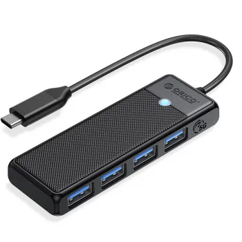 Hub USB-C Orico 4-porty USB-A 3.0 5Gbps czarny