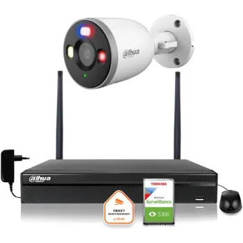 Zestaw monitoringu IP Dahua Kamera WI-FI 5MPx 2K F5D-PV-0280B aktywne odtraszanie LED IR do 30m