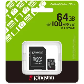 Karta pamięci microSD 64GB Kingston Canvas Select Plus microSDXC C10 UHS-1 64GB