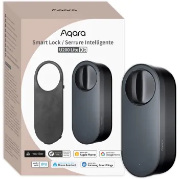 Aqara Smart Lock U200 Lite Czarny Inteligentny zamek do drzwi EL-D03D