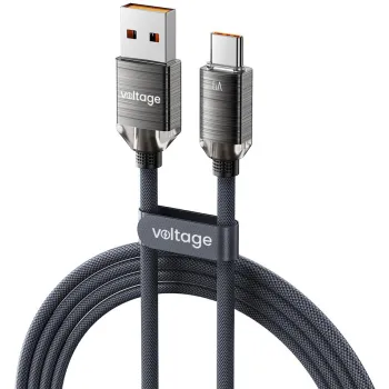 Kabel USB-A / USB-C Voltage PureCrystal 66W 100cm czarny