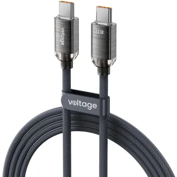 Kabel USB-C / USB-C Voltage PureCrystal 100W PD 200cm czarny