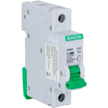 Wyłącznik nadprądowy GACIA N8BH 10KA C 1P 25A
