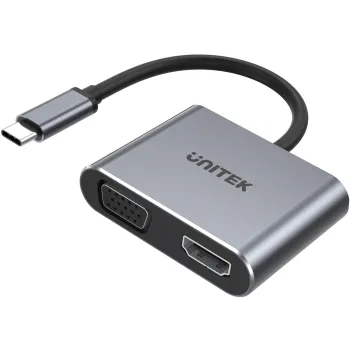 Unitek Hub USB-C HDMI VGA USB-A i PD 100W D1049A