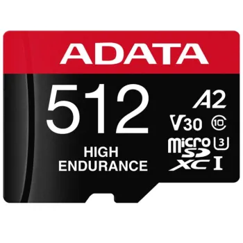 Adata Karta microSD High Endurance 512GB UHS1 U3 V30 A2 100/85MB/s + Adapter