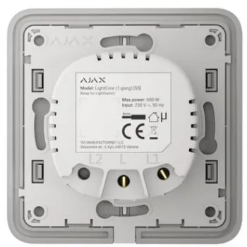 AJAX Włącznik światła LightCore (2-gang) vertical
