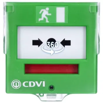 Ewakuacyjny przycisk wyjścia z elastyczną membraną, 2 styki CDVI BBGP2V