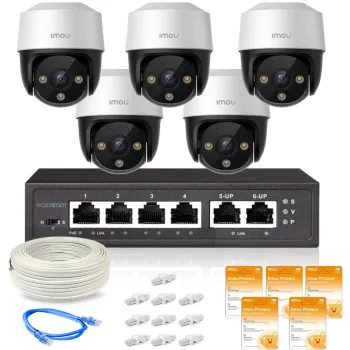 Zestaw 5 kamer IP Imou Cruiser 4MP POE z chmurą Imou Protect Basic