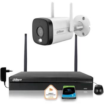 Zestaw monitoringu IP Dahua Kamera WI-FI 3MPx aktywne odtraszanie LED IR do 30m