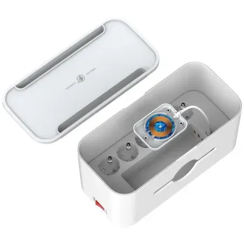 LISTWA ANTYPRZEPIĘCIOWA Z ZABEZPIECZENIEM Energizer 5x SCHUKO 2x USB-A 1x USB-C 2500W 10A KABEL 2M MAGNETIC