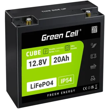 AKUMULATOR LITOWO-ŻELAZOWO-FOSFORANOWY LiFePO4 Green Cell Cube 12.8V 20Ah LFPGC12V20AH