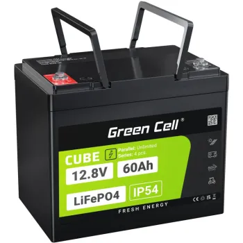 AKUMULATOR LITOWO-ŻELAZOWO-FOSFORANOWY LiFePO4 Green Cell Cube 12.8V 60Ah LFPGC12V60AH
