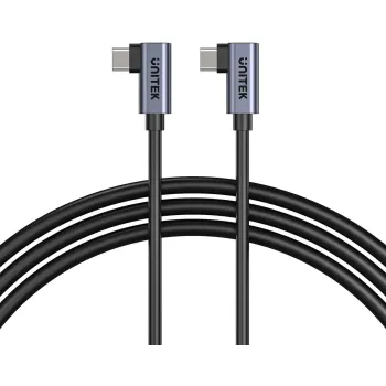 Unitek kabel USB-C do USB-C PD 100W podwójny 90 stopni, 1m