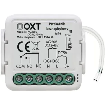 Moduł OXT mini przekaźnik beznapięciowy AC 230V DC 5V 12-48V WiFi TUYA