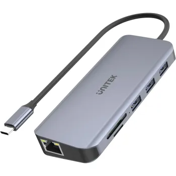 Hub USB Unitek USB-C 3xUSB 3.1 PD HDMI SD VGA RJ45
