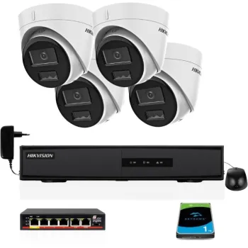 Zestaw monitoringu IP HIKVISION 4 kamery DS-2CD1343G2-LIU(2.8mm) 4Mpx