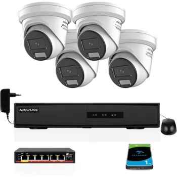 Zestaw monitoringu IP HIKVISION 4 kamery DS-2CD2367G2H-LISU/SL 6Mpx