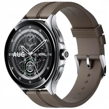 Smartwatch Xiaomi Watch 2 Pro Srebrny z paskiem skórzanym