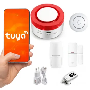 BEZPRZEWODOWY ALARM WIFI SYRENA TUYA GOOGLE ALEXA VS-H1