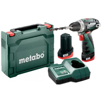 Wiertarko-wkrętarka akumulatorowa Metabo PowerMaxx BS Basic 12V 2x2Ah Ładowarka Walizka