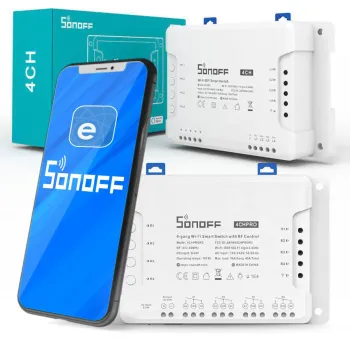 SONOFF sterownik 4-kanałowy 10A NO/NC/Beznapięciowy WiFi 4CHPROR3