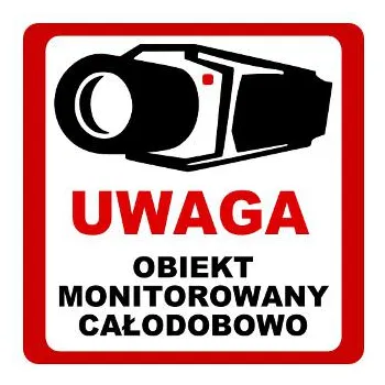 NAKLEJKA OBIEKT MONITOROWANY 10x10 8332