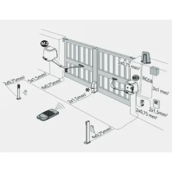 Zestaw BFT VIRGO SMART BT B20 KIT do bram dwuskrzydłowych