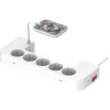 LISTWA ANTYPRZEPIĘCIOWA Z ZABEZPIECZENIEM Energizer 5x SCHUKO 2x USB-A 1x USB-C 2500W 10A KABEL 2M MAGNETIC