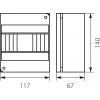 Rozdzielnica n/t RNO 6 IP30 140x117x67mm, biała | 5.6 Elektro-Plast Opatówek