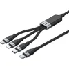 Unitek przewód ładujący USB 3 w 1 czarny