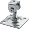 Zawias PSG 61.018.01 z szyldem 80x80x3mm - gwint M16 (regulowany, ucho ocynkowane)