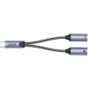 Unitek Adapter USB-C na 2 x port USB-C audio i 18W