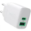 ŁADOWARKA SIECIOWA Greencell PowerSource Duo30 30W 1xUSB-C 1xUSB-A PD 3.0 QC 4.0+ biała